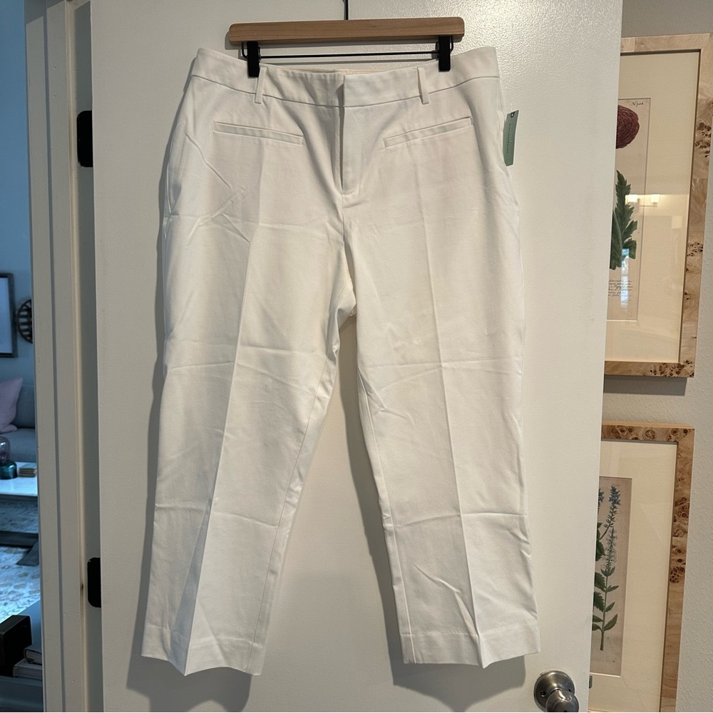 Anthropologie Plus Maeve White Pants Slacks NWT Size 18W